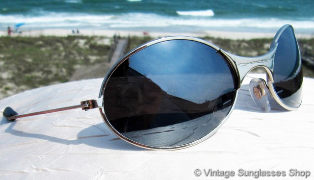 Oakley E Wire Polished Chrome Iridium Sunglasses